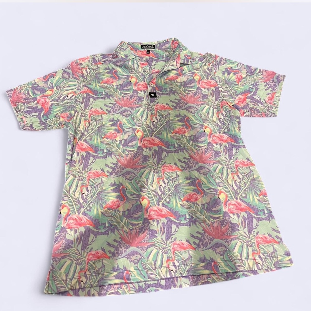 Bad Birdie Flamingo Print Shirt